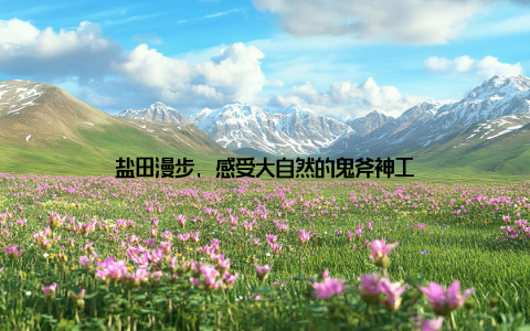 盐田漫步, 感受大自然的鬼斧神工