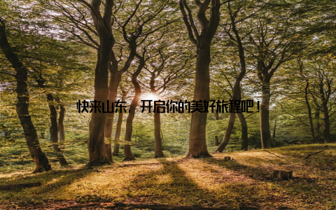 快来山东, 开启你的美好旅程吧!