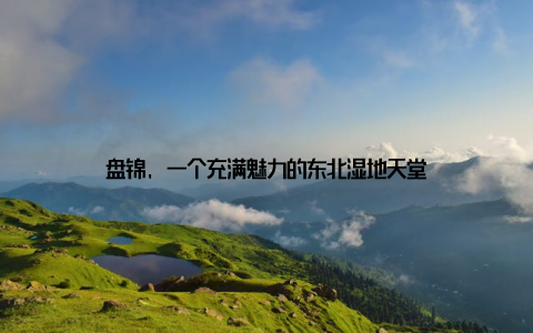 盘锦, 一个充满魅力的东北湿地天堂