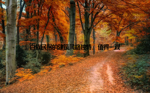 白族民居的建筑风格独特, 值得一观
