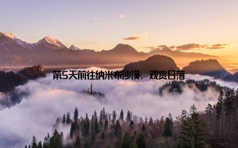 第5天前往纳米布沙漠, 观赏日落
