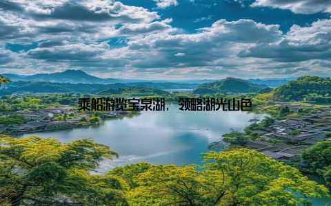 乘船游览宝泉湖, 领略湖光山色