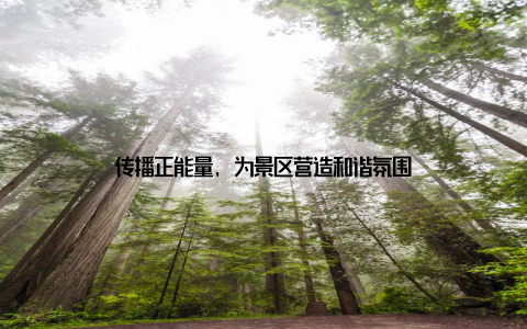 传播正能量, 为景区营造和谐氛围