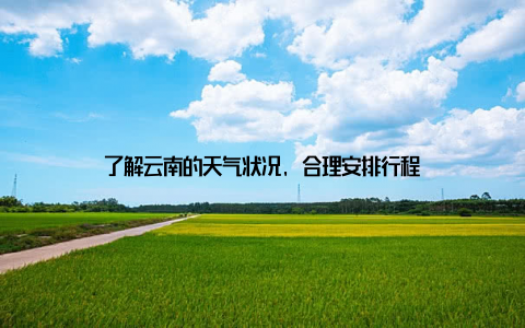了解云南的天气状况, 合理安排行程