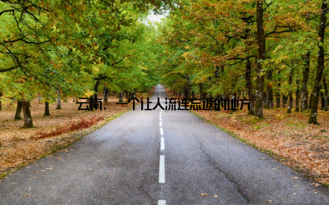 云南, 一个让人流连忘返的地方