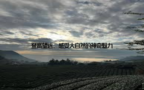 登高望远, 感受大自然的神奇魅力