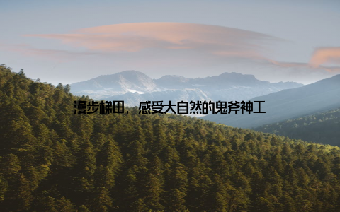 漫步梯田, 感受大自然的鬼斧神工